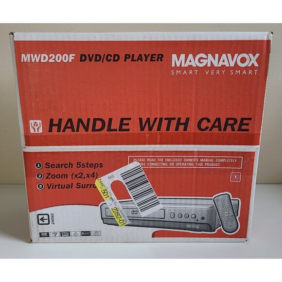 Magnavox MWD200F DVD/CD Player New In Box With Remote Factory Sealed - Picture 1 of 7